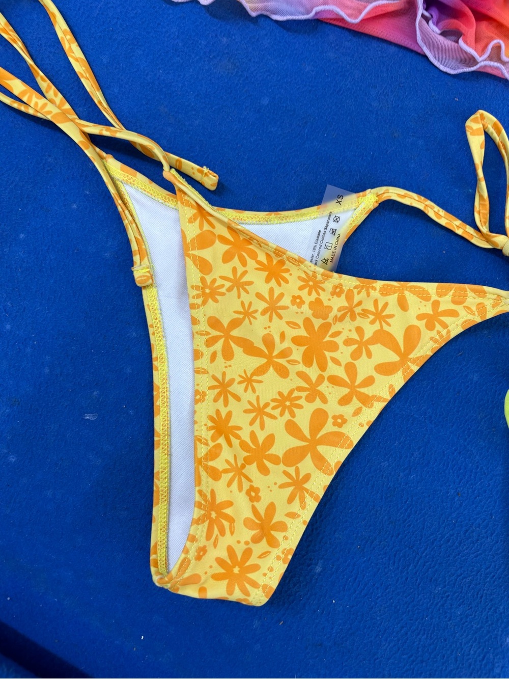 Yellow Floral One-Piece Swimsuit